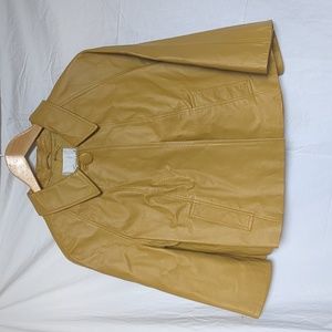 Spiegel jacket leather mustard yellow size 10